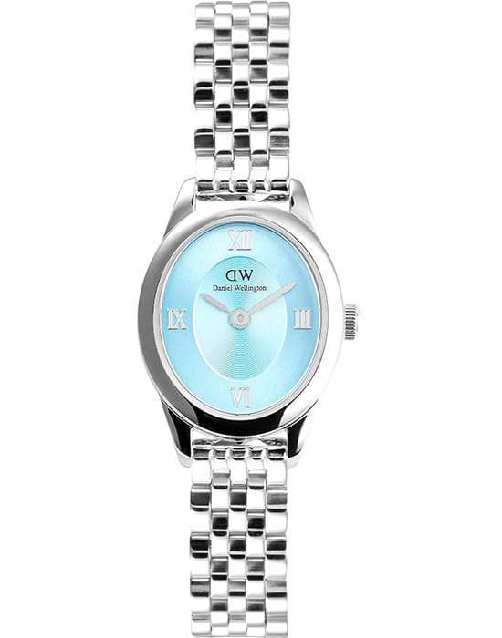 Daniel Wellington Daniel Wellington Ophelia Mini Ice Blue Silver DW00100809  DW00100809 кварцевые женские часы голубой циферблат, браслет нержавеющая сталь — вид спереди
