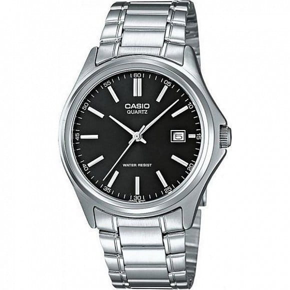 Casio Casio Collection MTP-1183A-1ADF (MTP-1183A-1A)  MTP-1183A-1A кварцевые мужские часы черный циферблат, браслет нержавеющая сталь — вид спереди