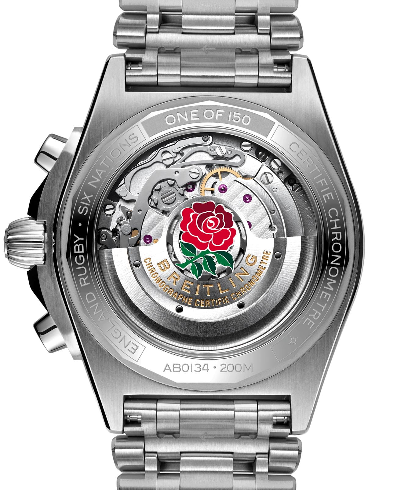 Оригинальные часы Breitling Breitling Chronomat B01 42 Six Nations England AB0134A71A1A1 механические калибр механизма мануфактурный механизм breitling caliber b01 общий вид