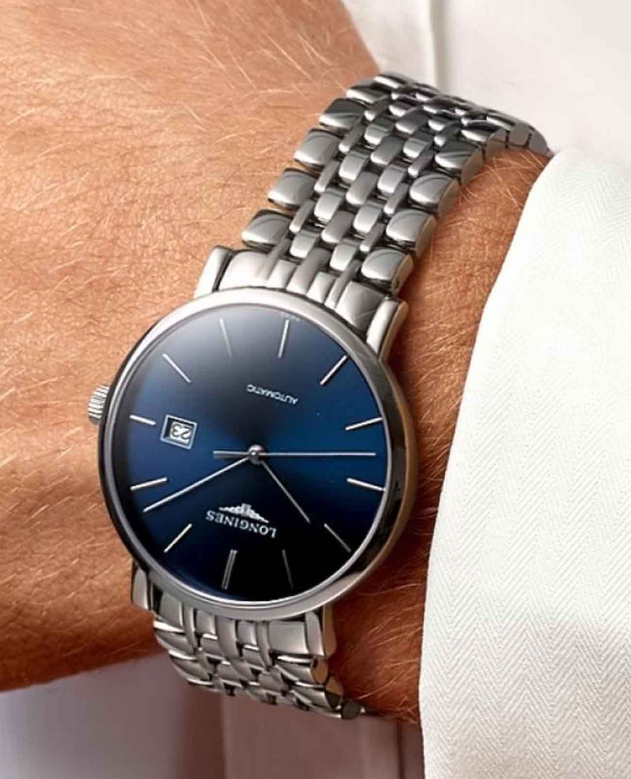 Longines Longines Presence L4.790.4.92.6 , наручные мужские часы фото под углом