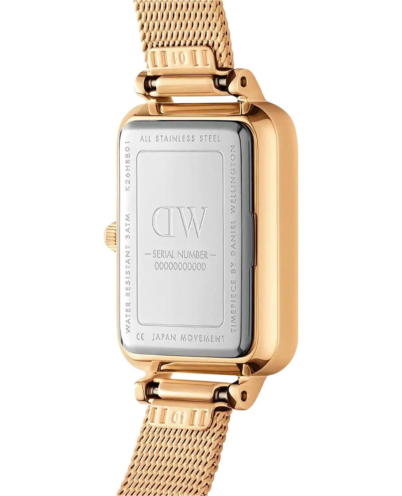 Daniel Wellington Daniel Wellington Quadro Pressed Evergold DW00100556, quadro швеция женские часы на браслете сталь c pvd покрытием боковой вид