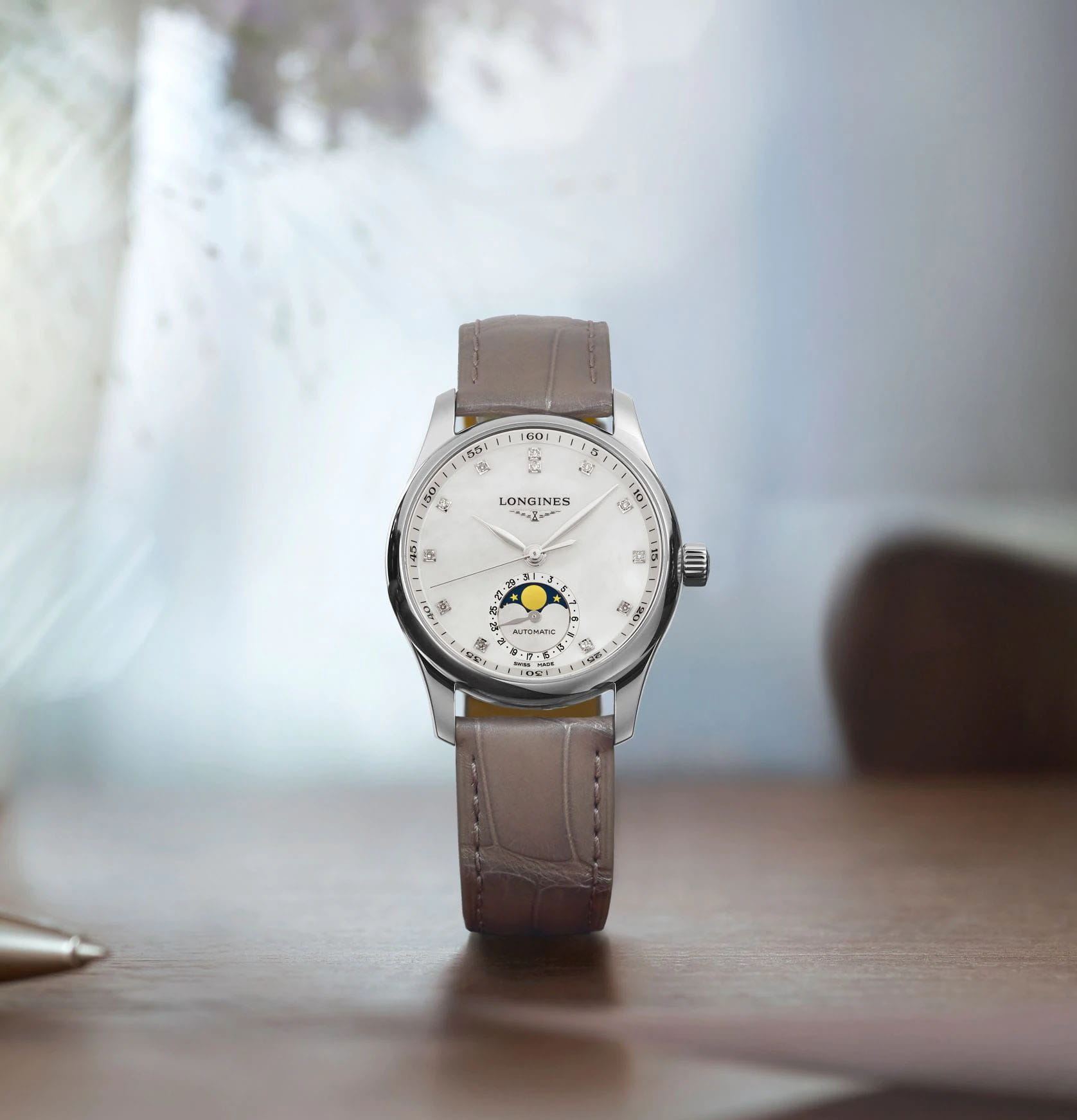 Longines Longines Master Collection L2.409.4.87.4 женские часы перламутровый циферблат на запястье