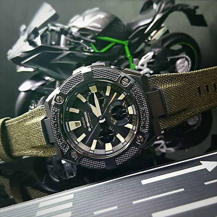 Casio Casio G-Shock GST-W130BC-1A3 GST G-Steel — детали корпуса и нейлон
