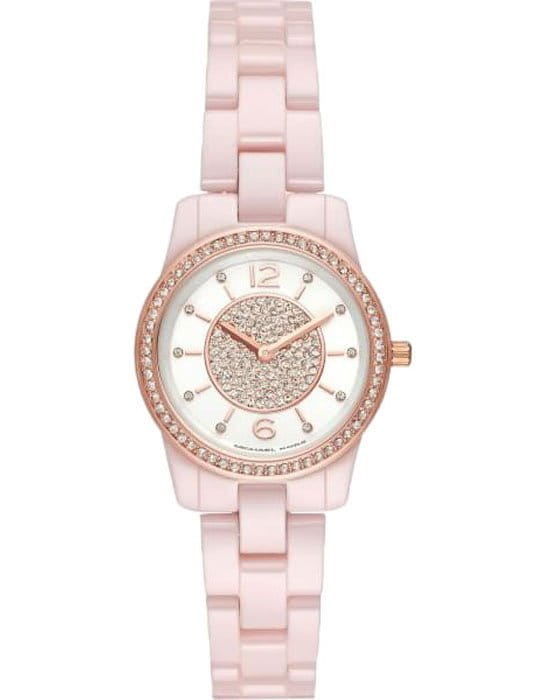 Michael Kors Michael Kors Runway MK6622  MK6622 кварцевые женские часы белый циферблат, браслет сталь c pvd покрытием — вид спереди