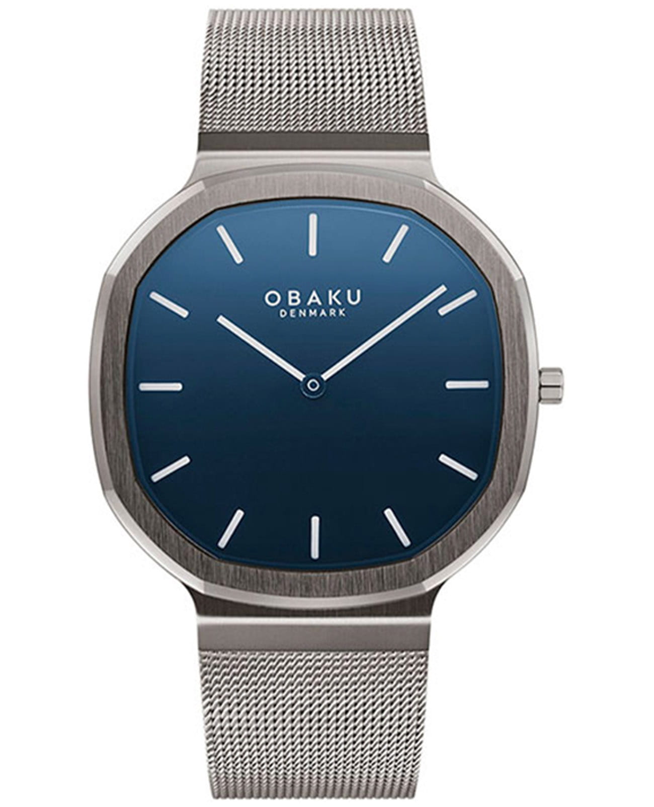 Obaku Obaku Oktant V253GXJLMJ  V253GXJLMJ кварцевые мужские часы синий циферблат, браслет нержавеющая сталь — вид спереди