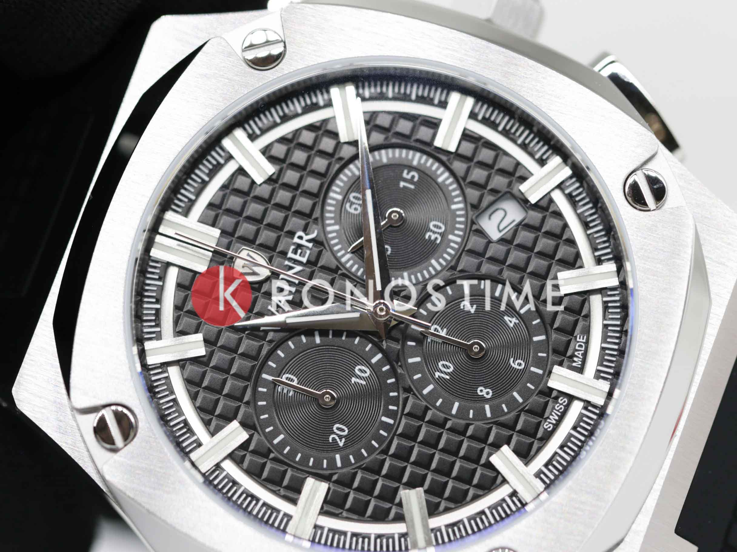 Wainer Wainer WA.10200-A мужские часы черный циферблат на запястье