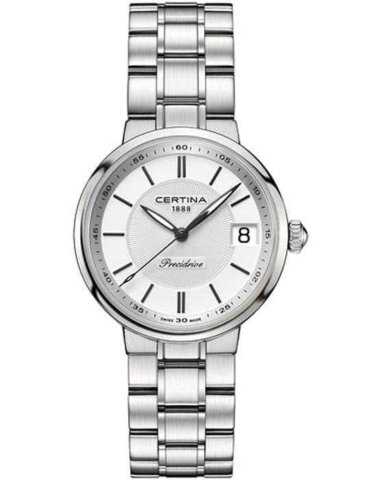 Certina Certina DS Stella C031.210.11.031.00  C0312101103100 кварцевые женские часы белый циферблат, браслет нержавеющая сталь — вид спереди