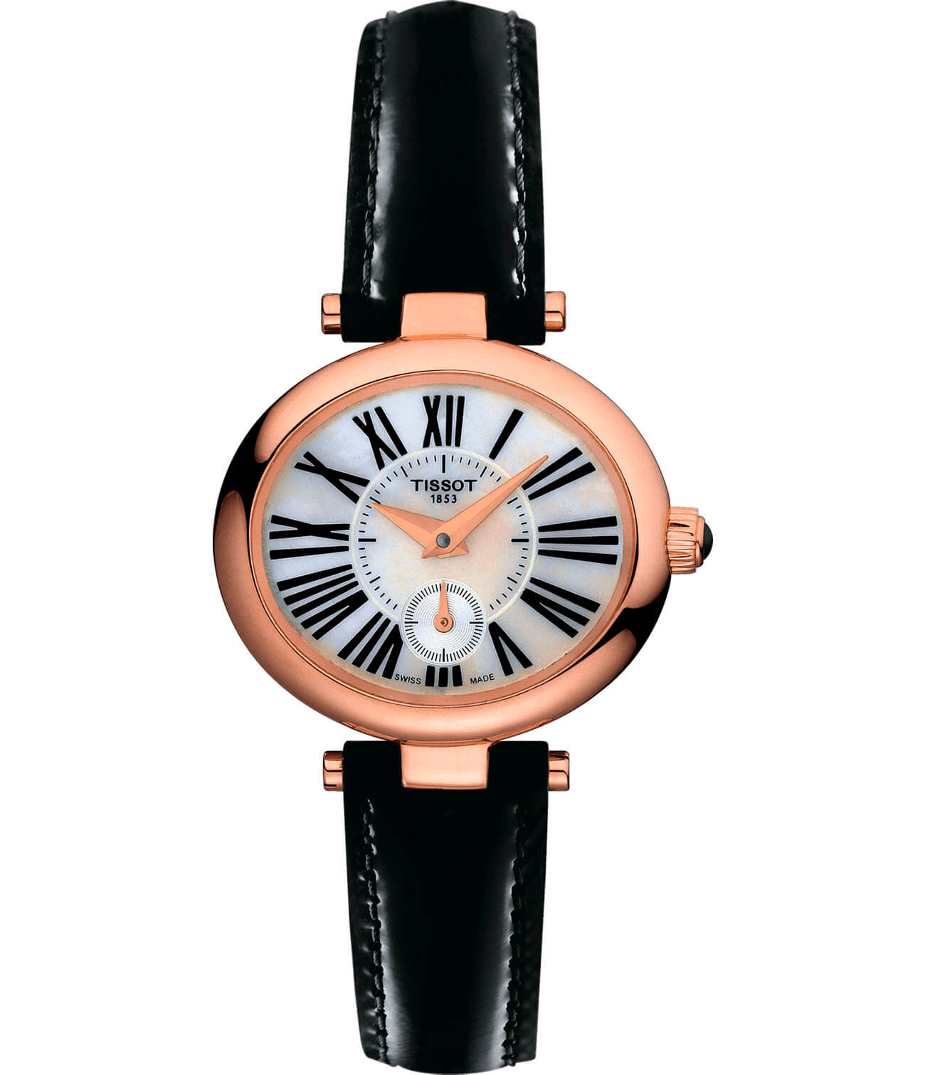 Tissot Tissot Glamorous Lady 18K Gold T917.310.76.113.01  T9173107611301 кварцевые женские часы перламутровый циферблат, браслет кожаный — вид спереди